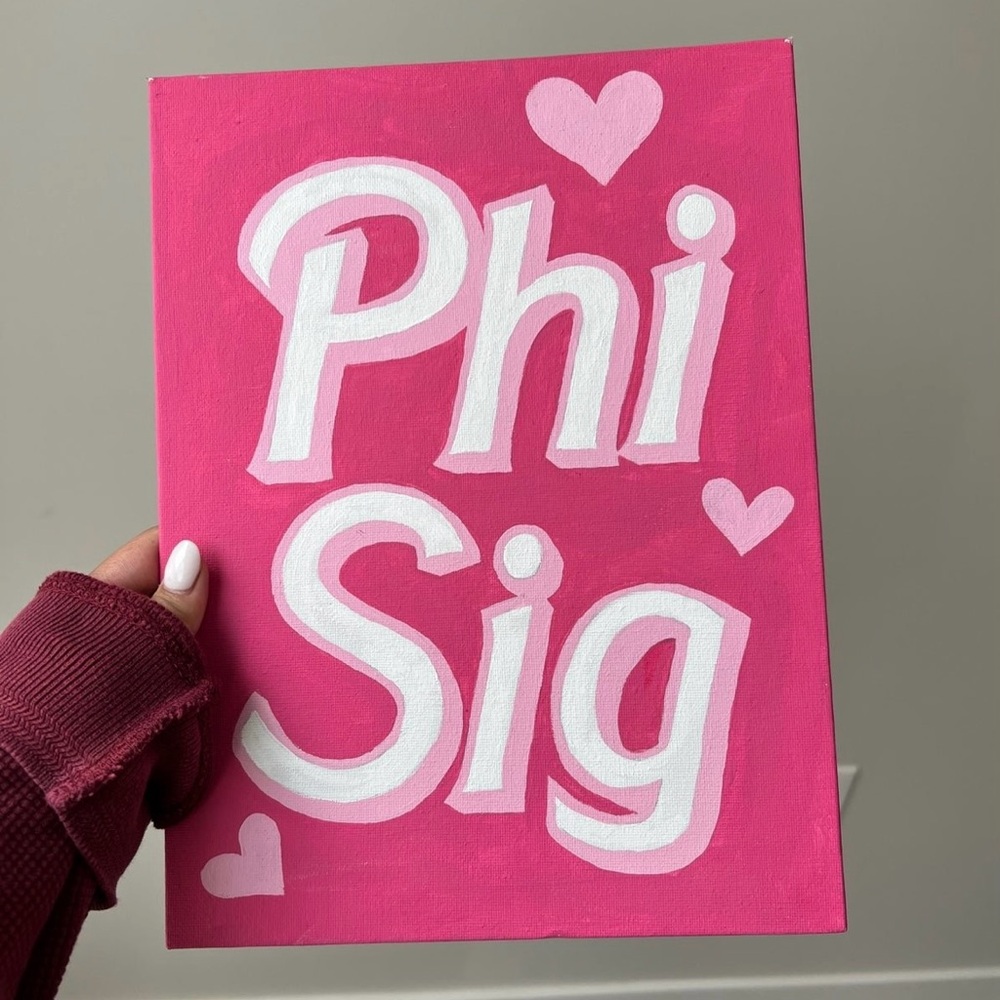 Phi Sigma Sigma Sorority Phi Sig Barbie Canvas Painting